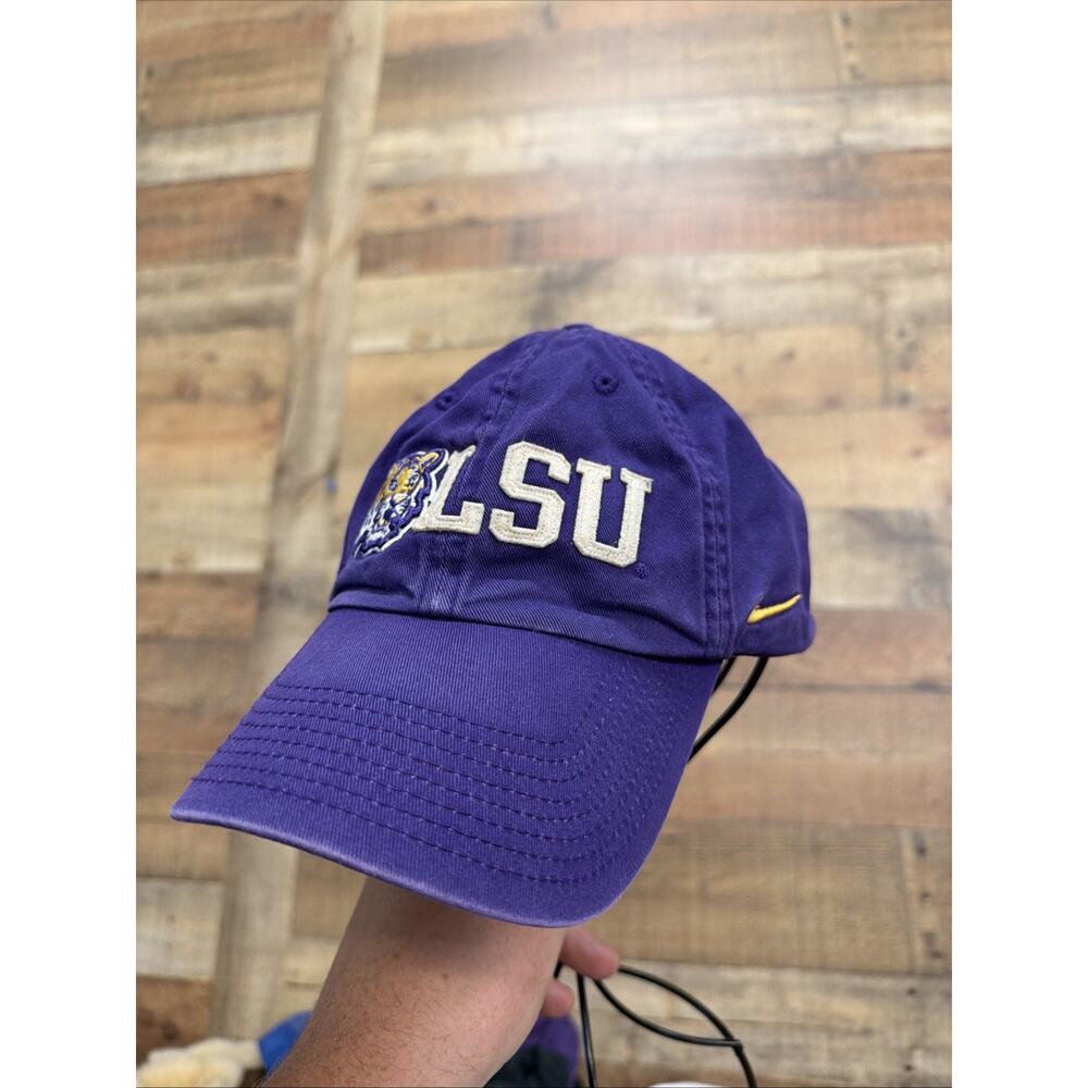 Nike LSU Tigers Hat Cap Adults Purple Adjustable Embroidered Louisiana State